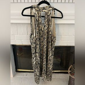 Mittoshop Snake Skin Halter Dress - Reputation Aesthetic